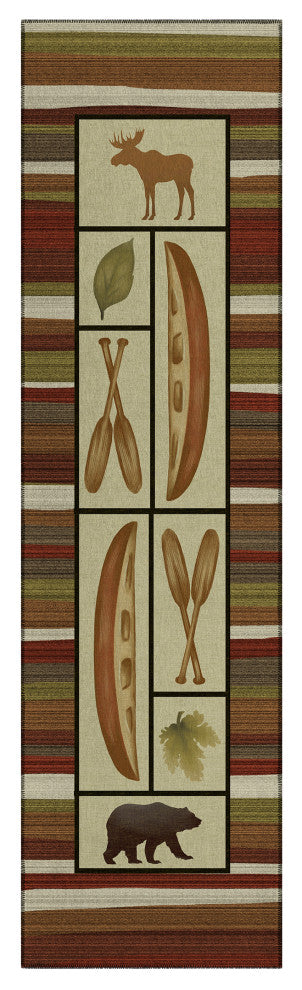 Indoor/Outdoor Excursion EX3 Canyon Machine Washable 2'3" x 7'6" Runner Rug