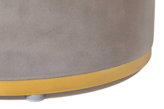 Linea Ring Accent Table Set, Gray and Gold, Slate Gray/Gold Ring