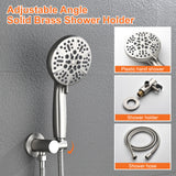 Waterfall Tub Spout Shower System, Handheld Shower Head, Brushed Nickel