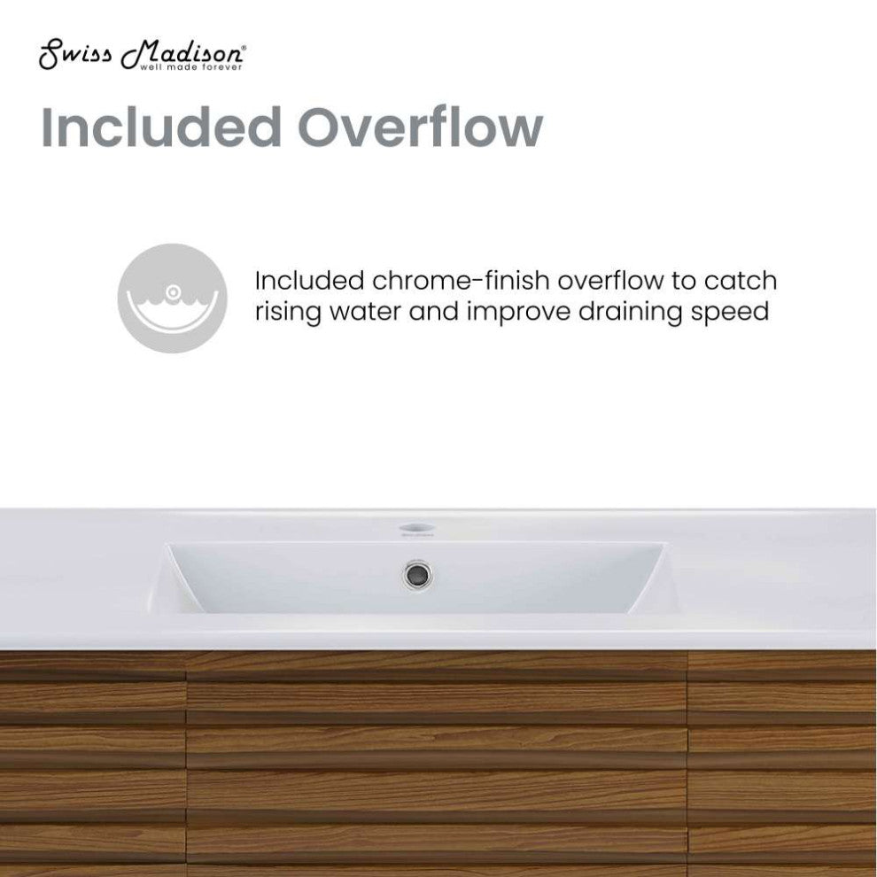 Cascade 48'' Bathroom Vanity, Walnut