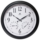 24 inch Black Wall Clock; The Classic by Infinity Instruments, Outdoor