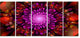 Purple Glowing Crystals In Space, Floral Canvas Print, 60"x28", 5 Panels