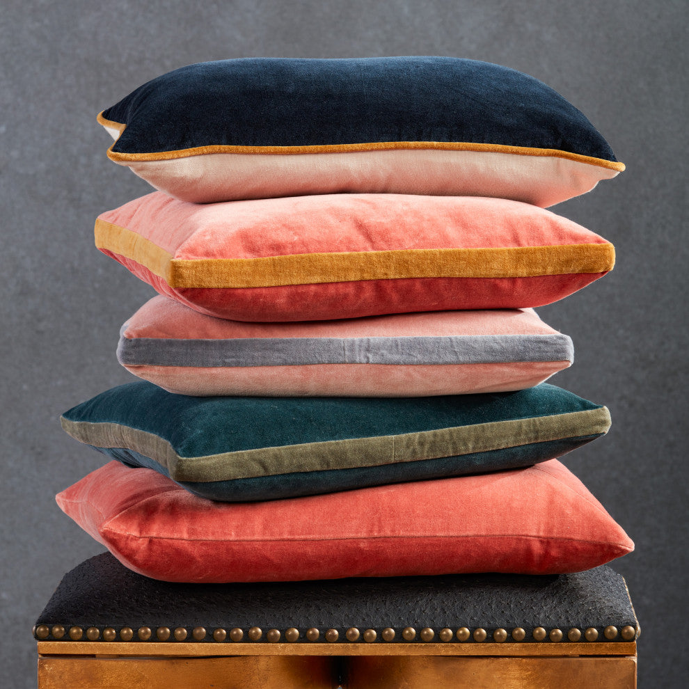 Jaipur Living Bryn Solid Throw Pillow, Teal, Down Fill