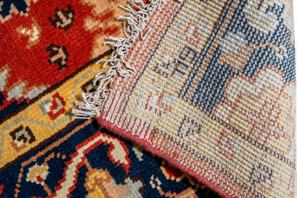 EORC Red Hand Knotted Wool Mahal Rug, 8'x10'