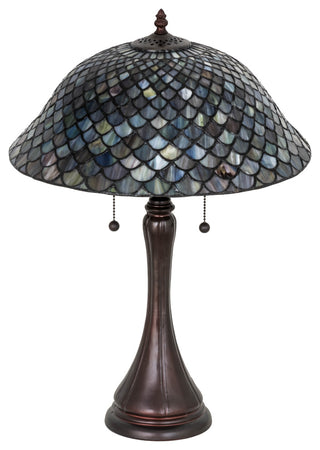 Meyda Lighting 28369 23"H Tiffany Fishscale Table Lamp