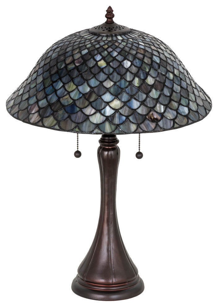 Meyda Lighting 28369 23"H Tiffany Fishscale Table Lamp