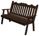 Cedar Royal English Bench, Walnut Stain, 4 Foot
