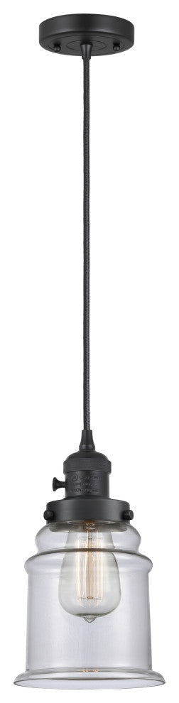 Innovations 201CSW-BK-G182-LED 1 Light Mini Pendant, Switch, Matte Black