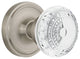 Classic Rosette Single Dummy Crystal Meadows Knob, Satin Nickel, CLACME