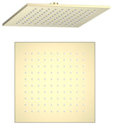 Cube 10" Metal Thin Profile Rain Shower Head 1.75 GPM, Brushed Gold