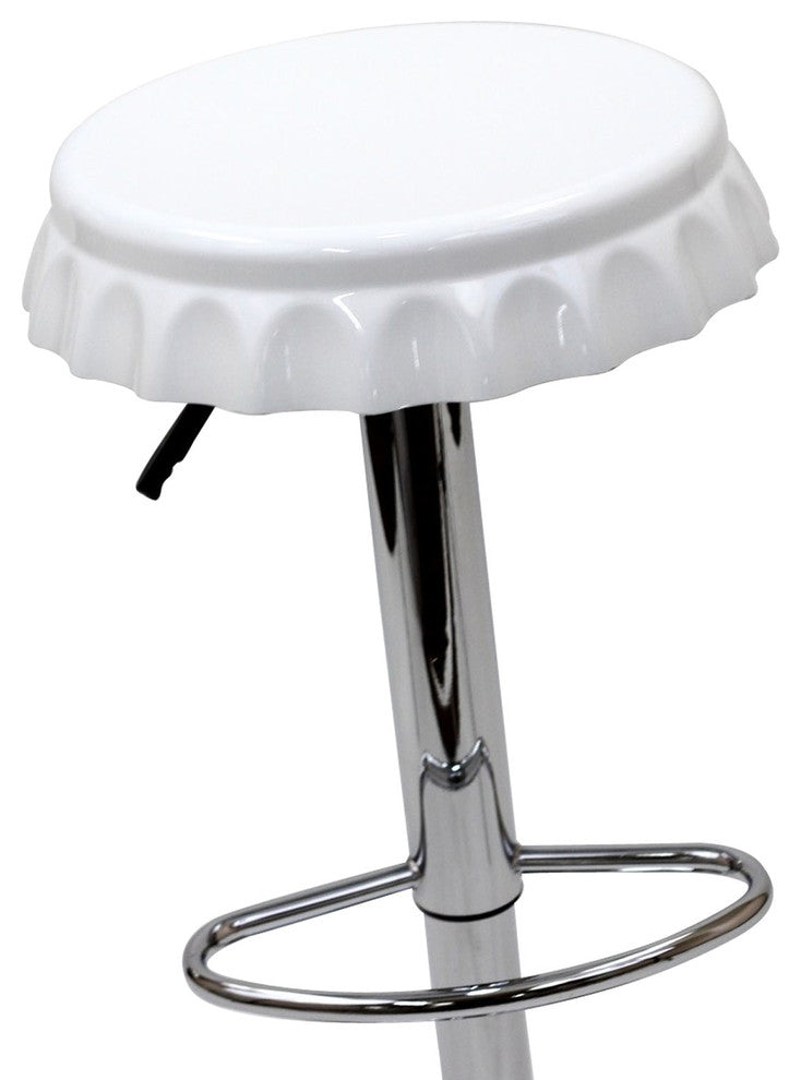 Modern Contemporary Dining Kitchen Bar Stool White