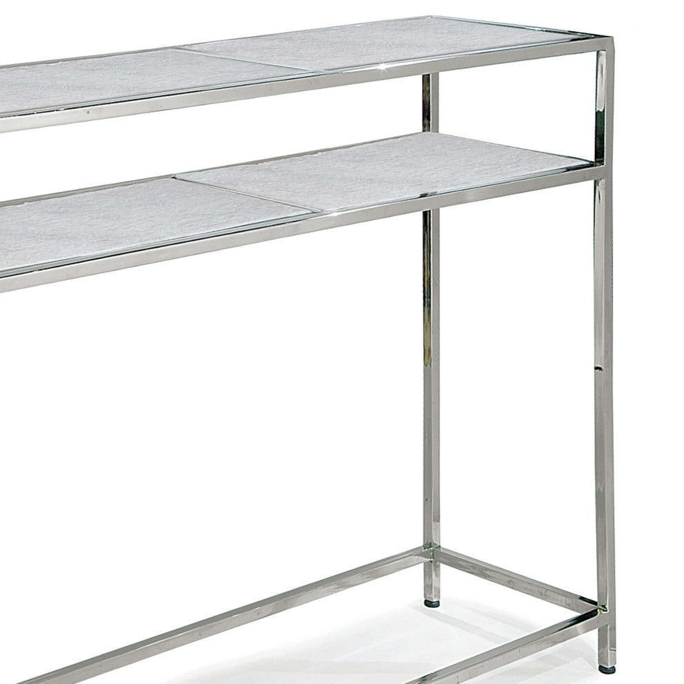 Echelon Console Table, Polished Nickel