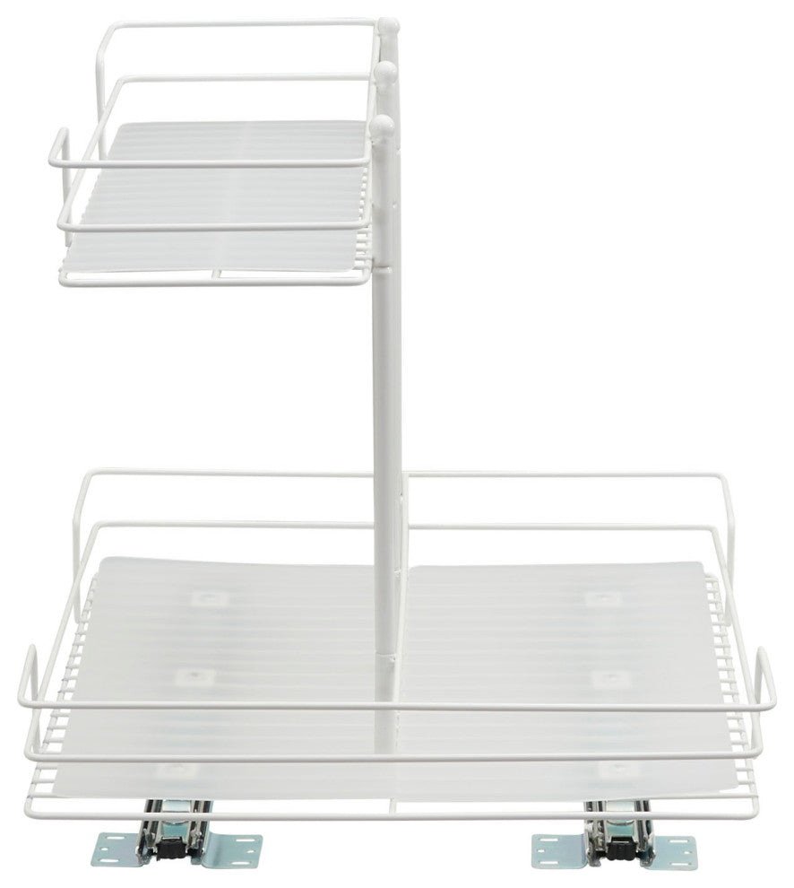 Double-sided 2-Tier Sliding Pantry Organizer
