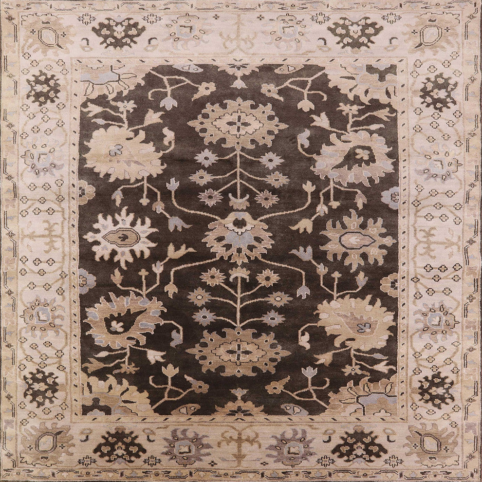 Ahgly Company Indoor Square Mid-Century Modern Area Rugs, 4' Square