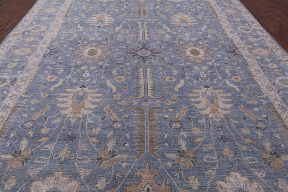 Peshawar Hand-Knotted Wool Rug 9' 10" X 14' 10" Q9528