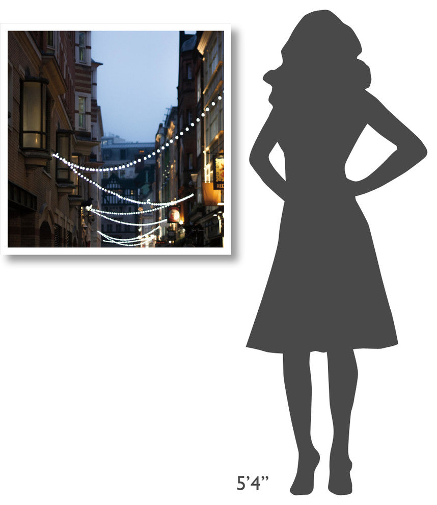 "Lights in Soho" Digital Paper Print by Keri Bevan, 32"x32"