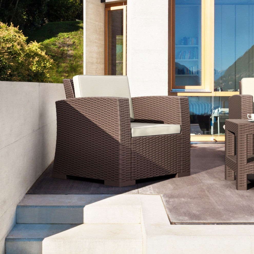 Compamia Monaco Patio Club Chair, Brown