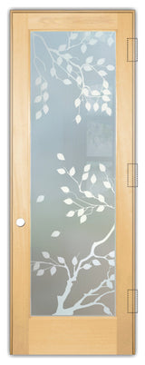 Interior Doors - Cherry Tree Frosted Glass Design - 28" x 80" - CUSTOMIZE...