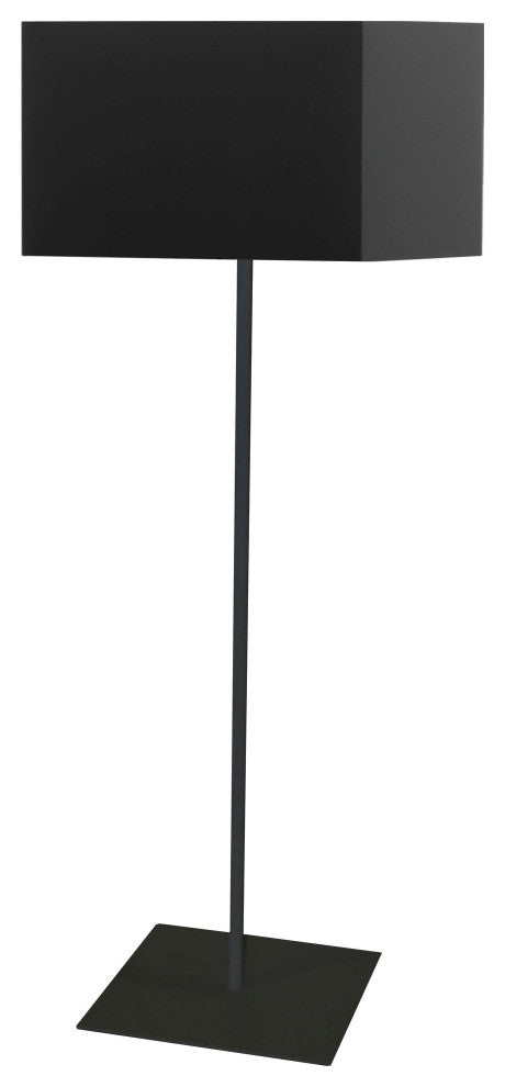 1 Light Square Floor Lamp w/ Black Shade