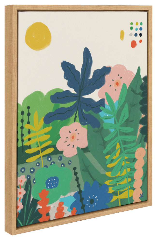 Sylvie Zen Garden 1 Framed Canvas by Kelly Knaga, Natural 18x24