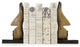 Resin Shoe Bookends, Beige, Distressed Browns, Black