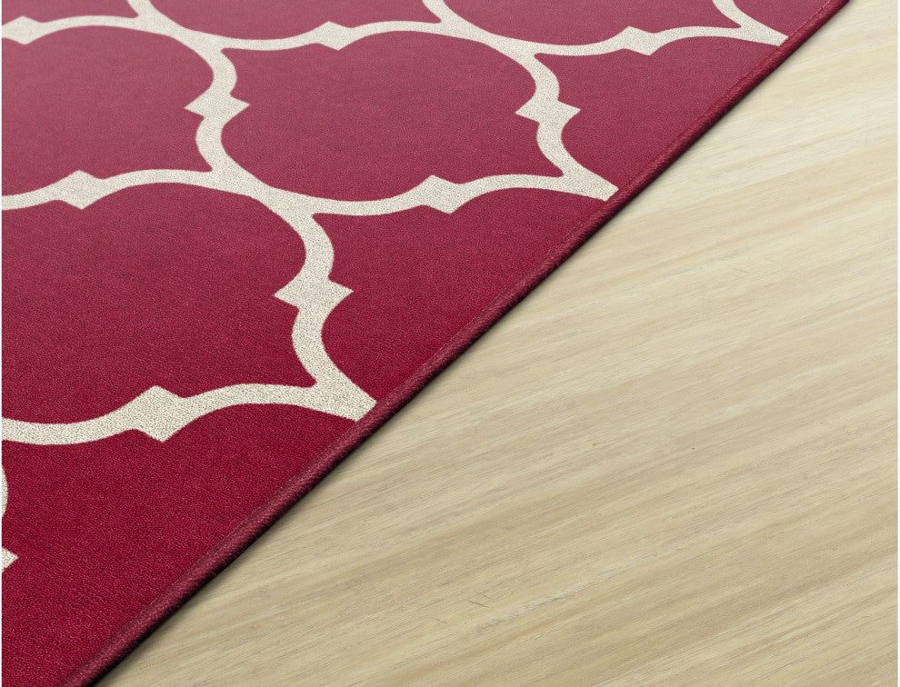 Flagship Carpets FA1377-34FS 6x9 Trellis Red Rug