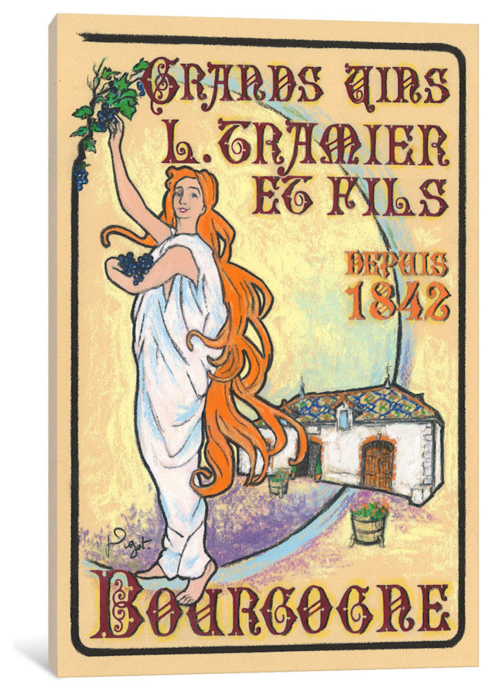 "Cueillette" by Jean-Pierre Got, Canvas Print, 18"x12"