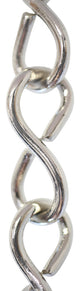 RCH Hardware Brass Loop Chandelier Chain, 2 Sizes, 3', Polished Nickel, U35