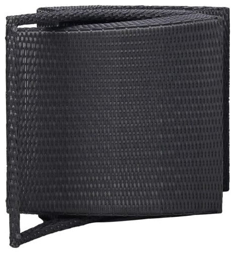 vidaXL Sunbed Grey Poly Rattan Standard Foldable Folding Sun Lounger
