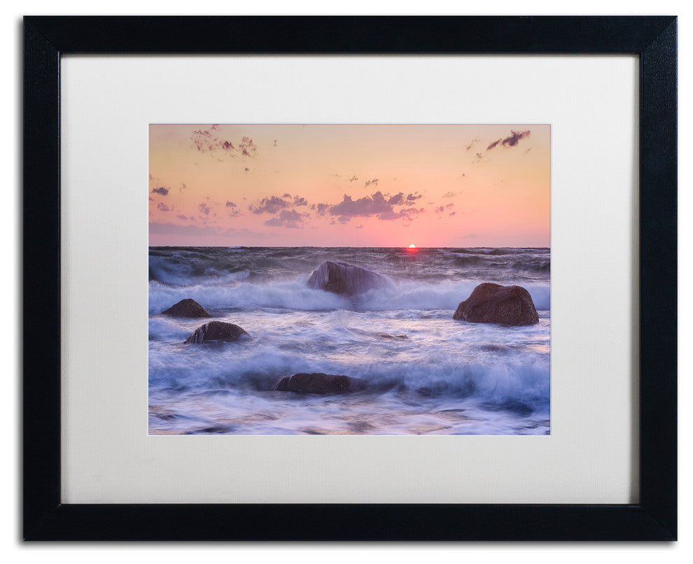 Michael Blanchette Photography 'Raging Surf' Matted Framed Art, 20x16