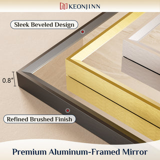 Hollywood Vanity Mirror, Lights,3 Color Lighting Modes, Memory, Gold, 23x18