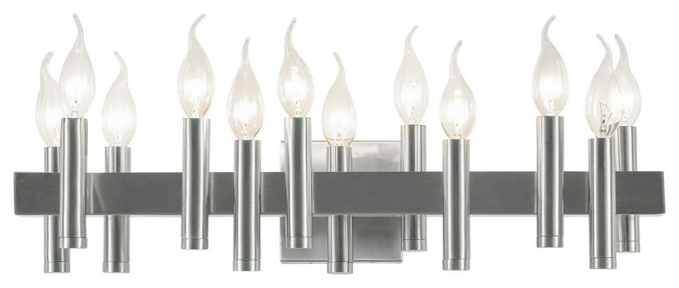 .-     Collette 12-Lt Bath - Satin Nickel