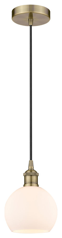 Innovations 616-1P-AB-G121-6-LED 1-Light Mini Pendant, Antique Brass