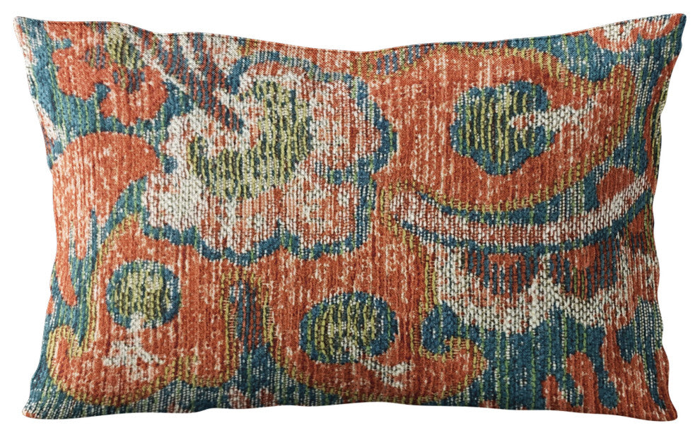 Plutus Multi-Color Unique Damask Luxury Throw Pillow, 22"x22"