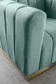 Marlon Velvet Upholstered Sofa, Mint