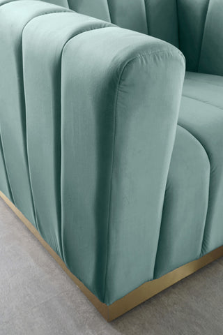 Marlon Velvet Upholstered Sofa, Mint