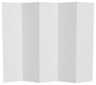 6' Tall White Cardboard Room Divider 5 Panel