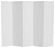 6' Tall White Cardboard Room Divider 5 Panel