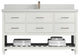 Parker 60 Single Sink Bathroom Vanity in White 2" Carrara Quartz