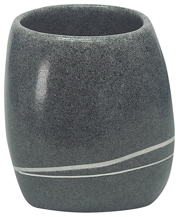 Unique Stone Bath Accessories, Stones, Tumbler, Dark Gray