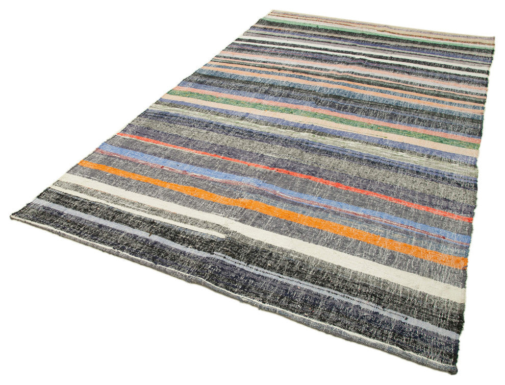Rug N Carpet - Handmade Oriental 6' 1'' x 10' 4'' Contemporary Wool Kilim Rug