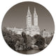 Beautiful Central Park Autumn, Cityscape Wall Disc Metal Wall Art, 36"