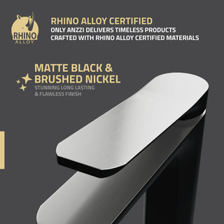 1-Handle Bathroom Faucet, Matte Black and Brushed Nickel