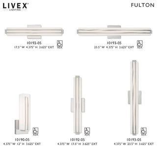 Livex Lighting Polished Chrome LED Light ADA Bath Vanity