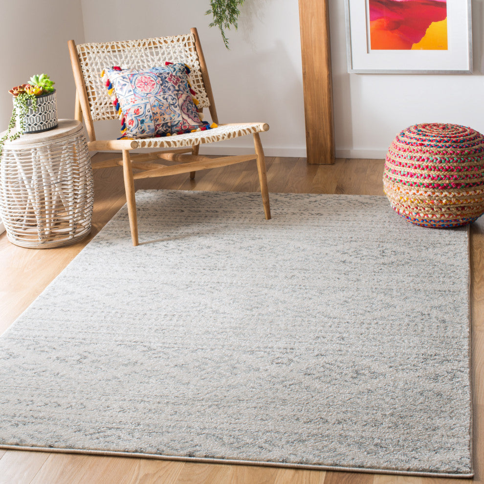 Safavieh Tulum Tul272A Southwestern Rug, Ivory and Gray, 5'3"x7'6"