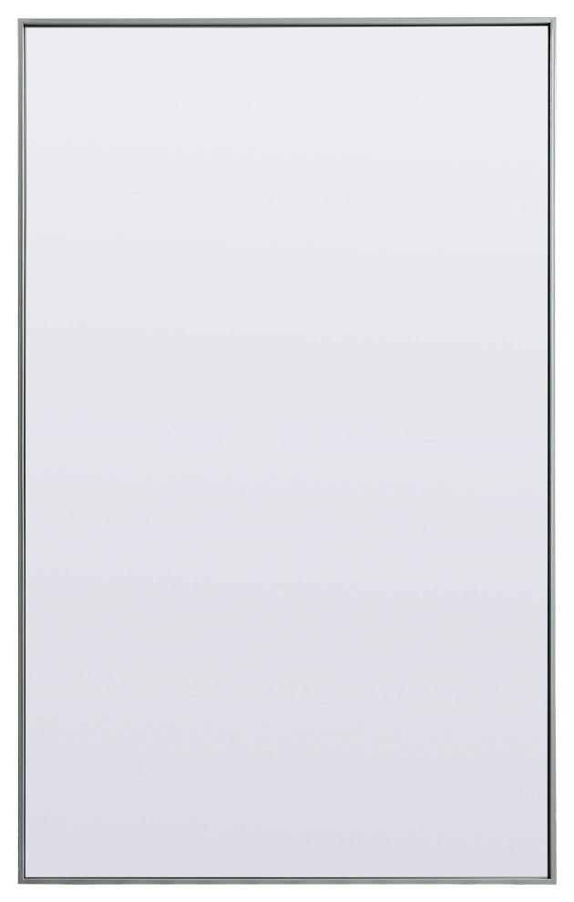 Metal Frame Rectangle Full Length Mirror 36X60 Inch, Silver
