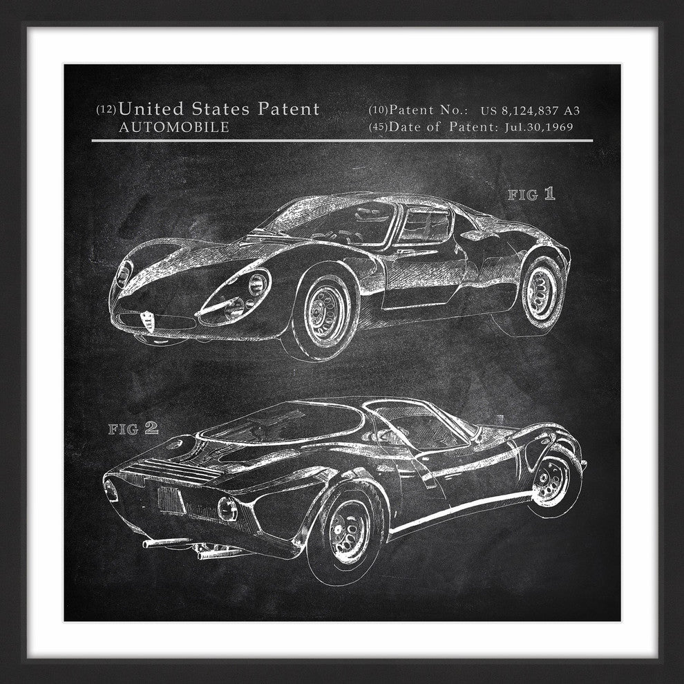 "Ferrari Design" Framed Painting Print, 24"x24"