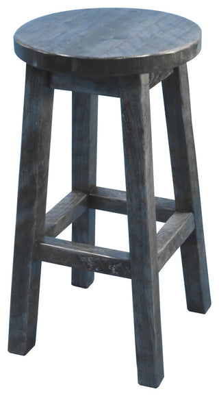 Barnwood Style Timber Peg Barstool, Smokey Gray, Bar Height