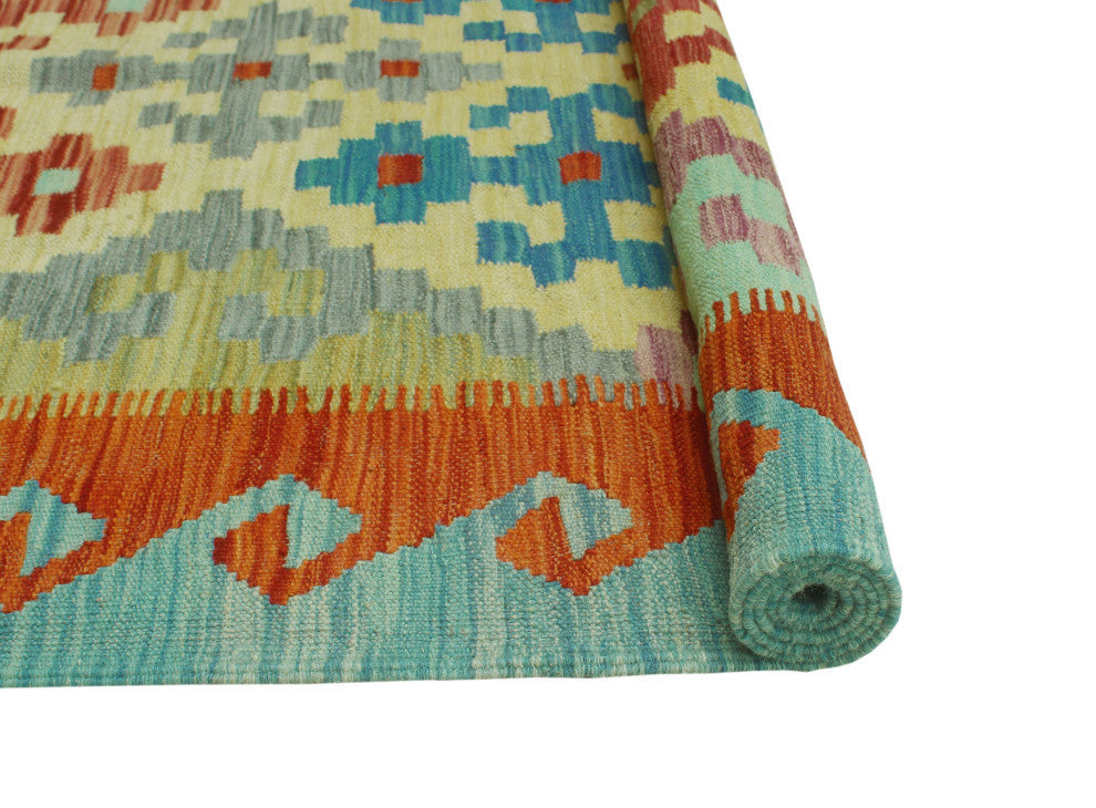 Sangat Kilim Shirley Rust/Blue Rug, 3'11x5'11