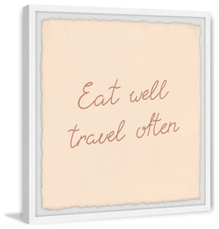 "Travel Often" Framed Painting Print, 18x18
